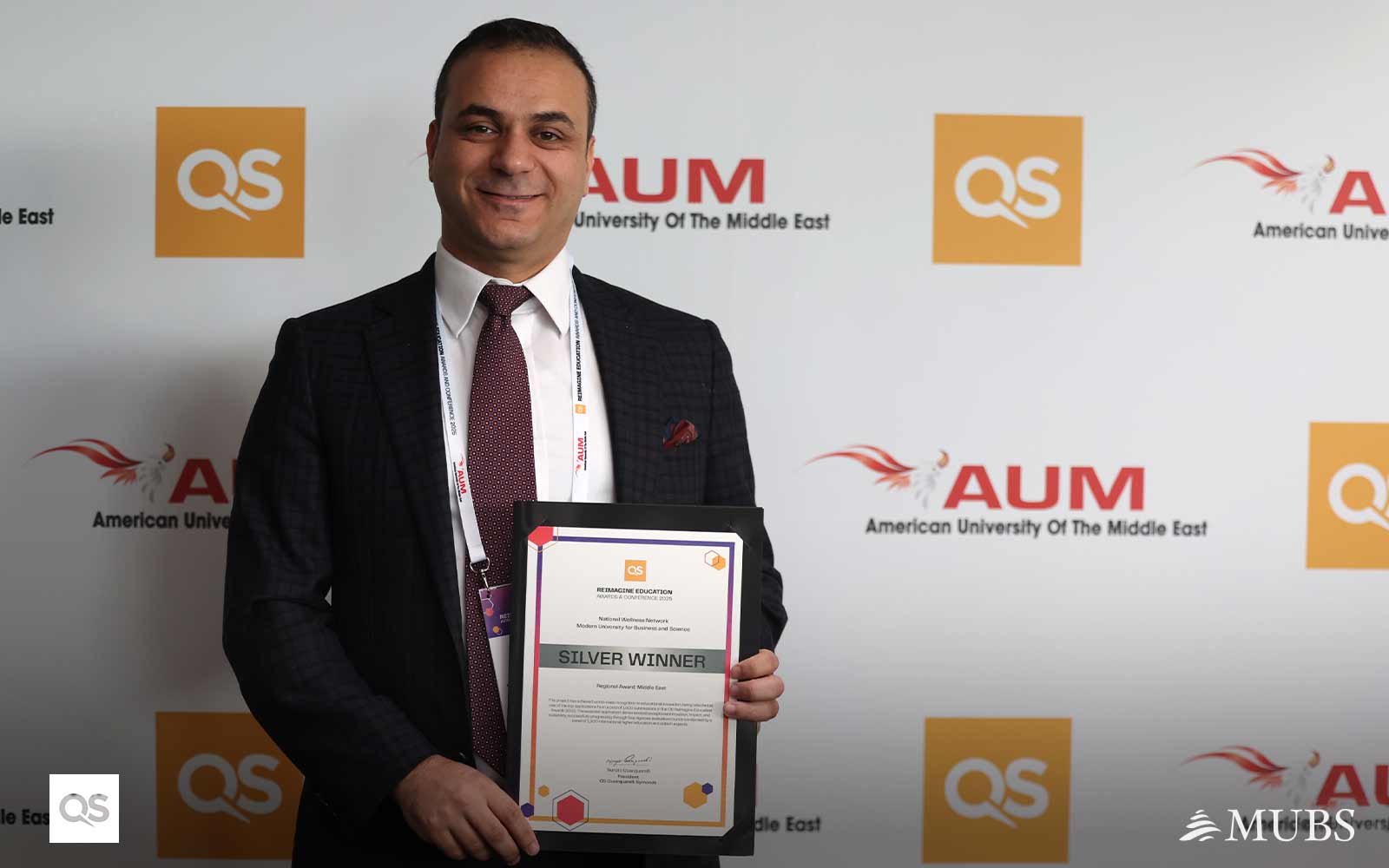 MUBS Wins Silver Award as Middle East Regional Winner at QS Reimagine Education Awards 2025