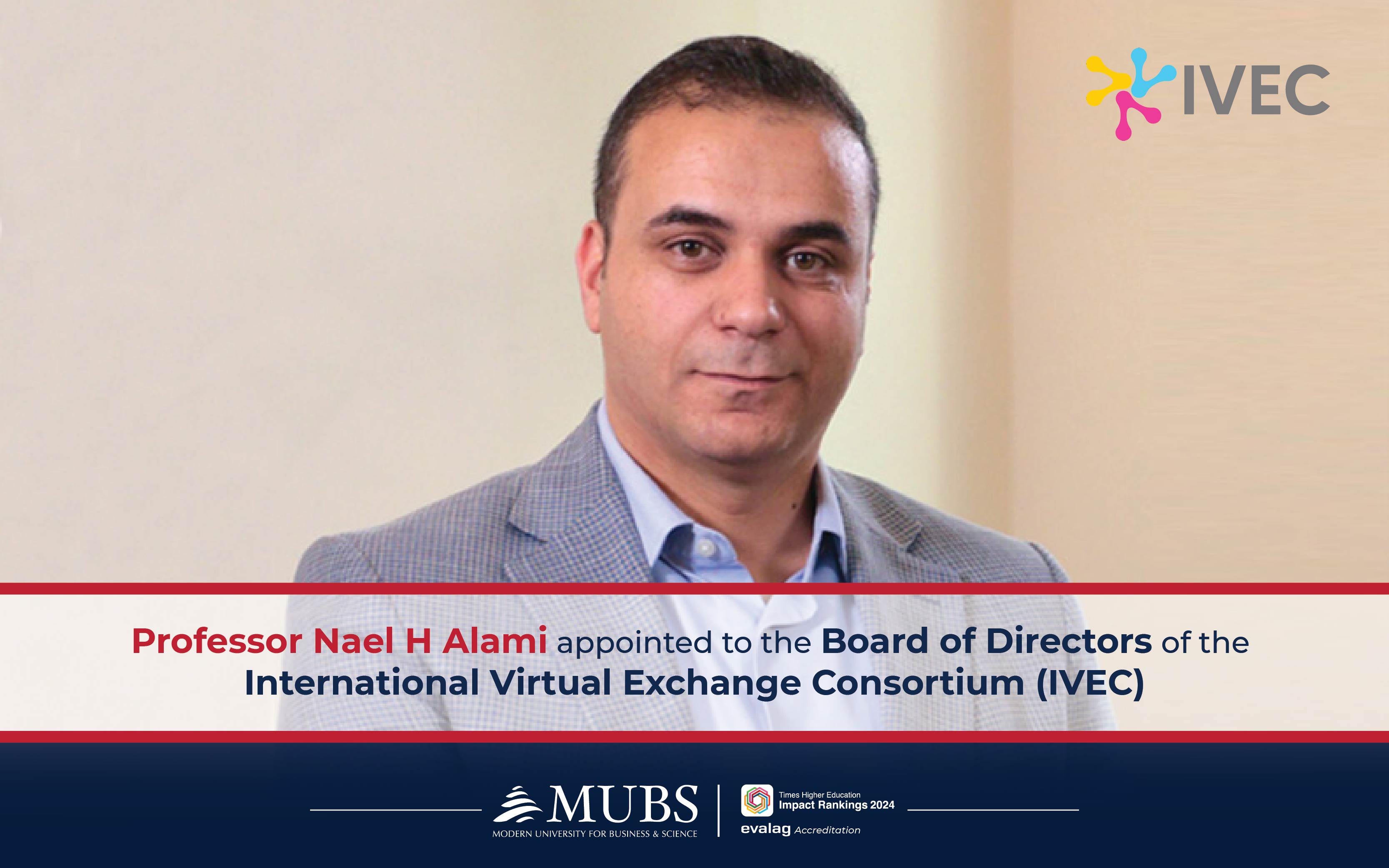 International Virtual Exchange Consortium (IVEC) Appoints Prof. Nael Alami to Its Board of Directors